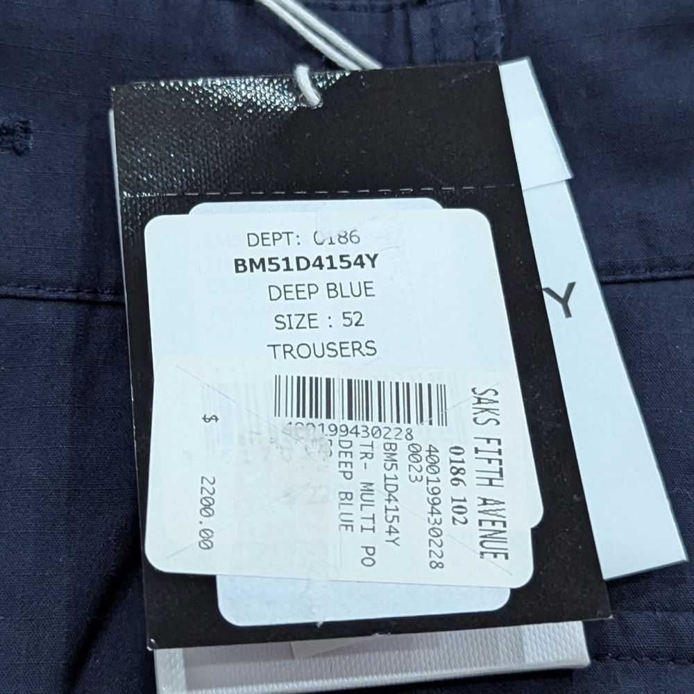 $2200 Mens Givenchy Cotton Utilitarian Pockets Carpenter Pants Navy 52 US 36 - Picture 11 of 13